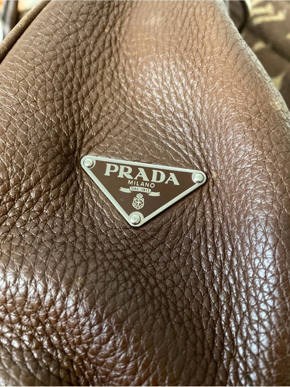 Prada Vitello Daino Buckle shoulder bag